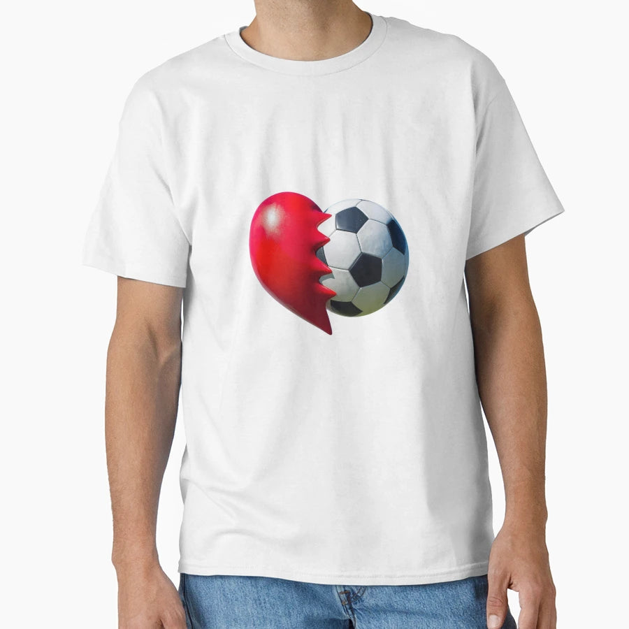 Soccer Heart T-Shirt - Aesthetic Graphic for Adults - T-Shirt, Sweatshirt, Hoodie