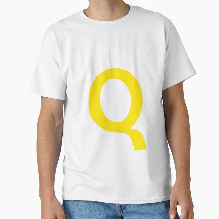 Yellow Color Letter Q T-Shirt - Custom Art Print for Adults - T-Shirt, Sweatshirt, Hoodie