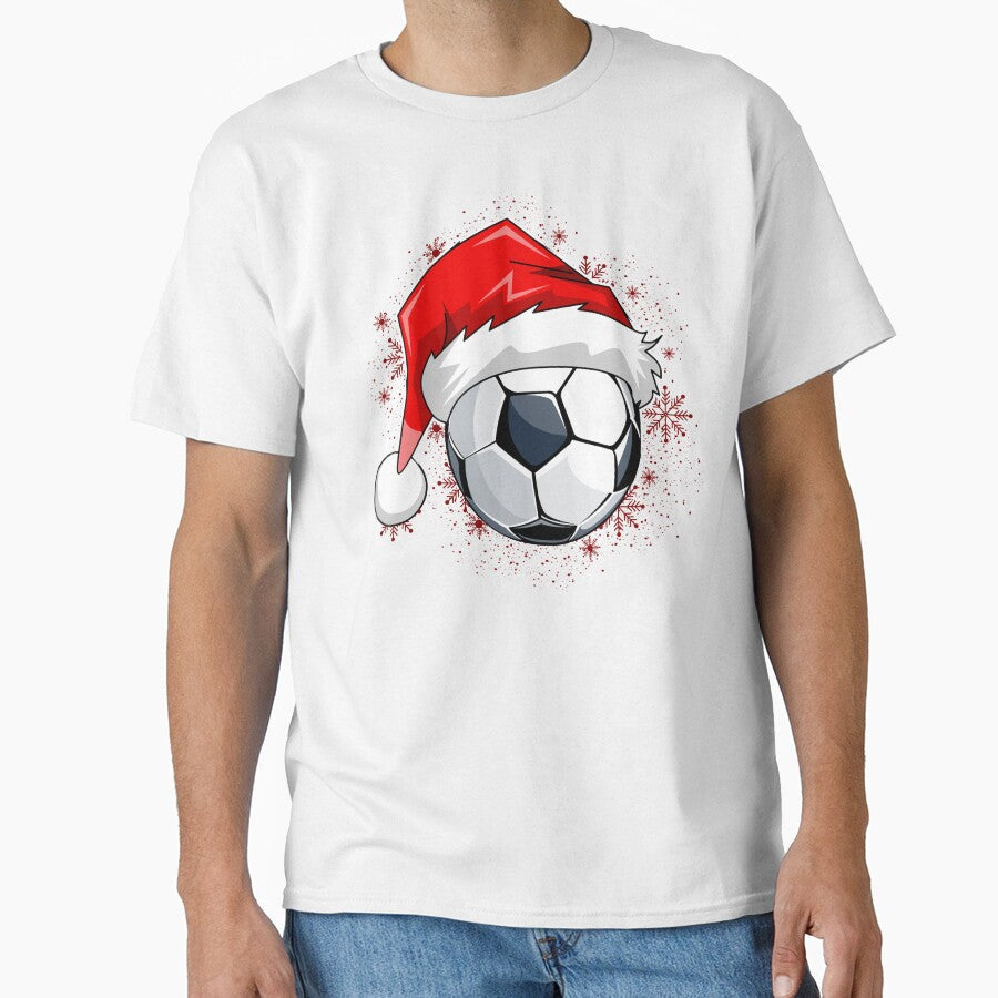 Santa's favorite sport Christmas Soccer by - Adult & Kids T-Shirts, Sweatshirts & Hoodies apparel design preview 1