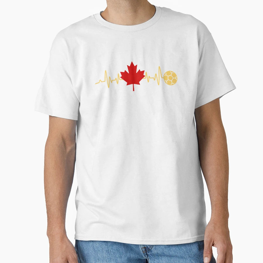 Soccer Heartbeat Canada Soccer Team T-Shirt - Streetwear Style Unisex - T-Shirt, Sweatshirt, Hoodie