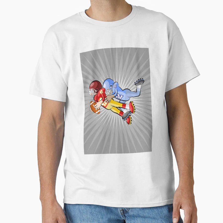 Football Player Intrepid Jump T-Shirt - Streetwear Style for Adults - T-Shirt, Sweatshirt, Hoodie