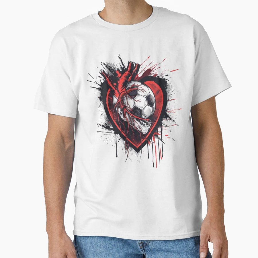 Soccer Heartbeat T-Shirt - Fun Novelty Design for Adults - T-Shirt, Sweatshirt, Hoodie