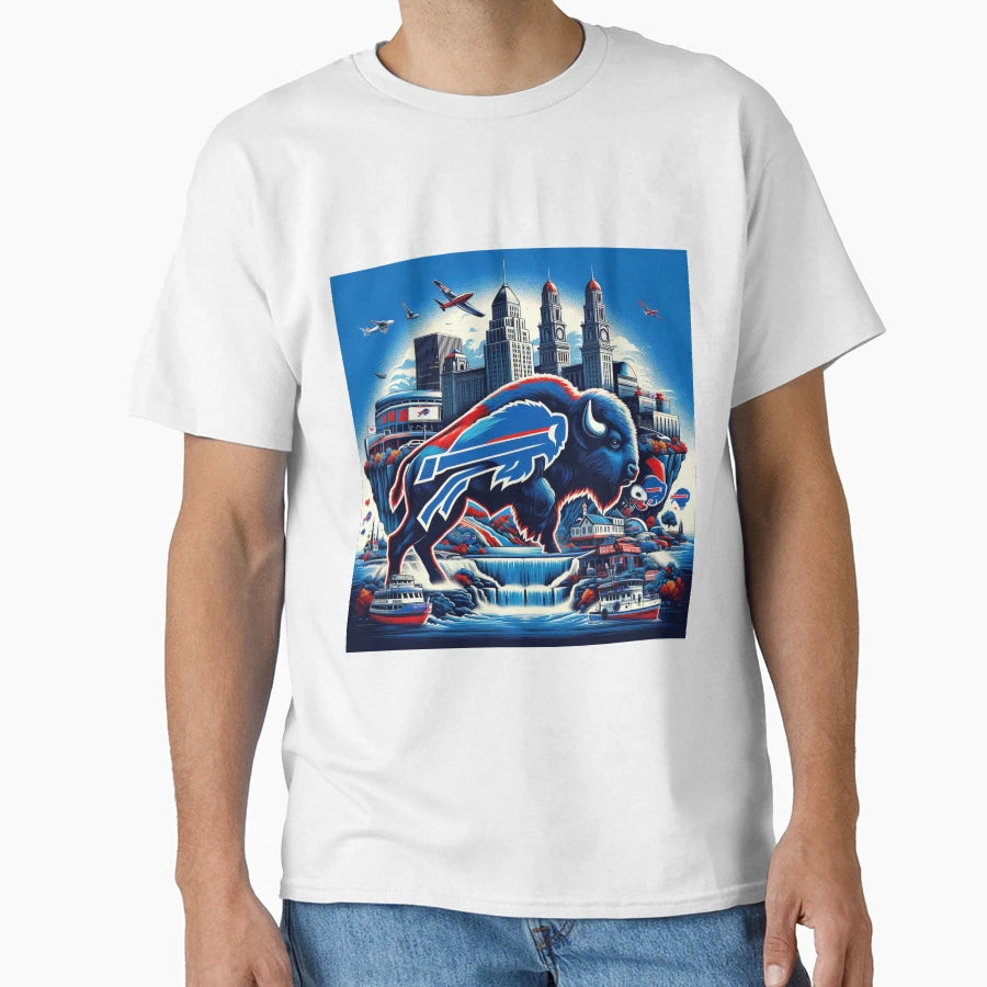 Buffalo Bills Artwork T-Shirt - Casual Everyday Wear Men Women - T-Shirt, Sweatshirt, Hoodie