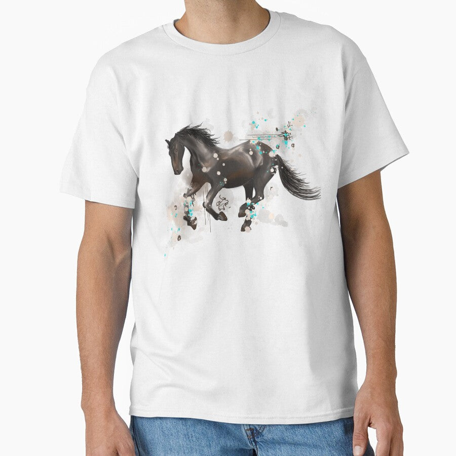 Galloping Horse by NicoleFehrArt - Adult & Kids T-Shirts, Sweatshirts & Hoodies apparel design preview 1