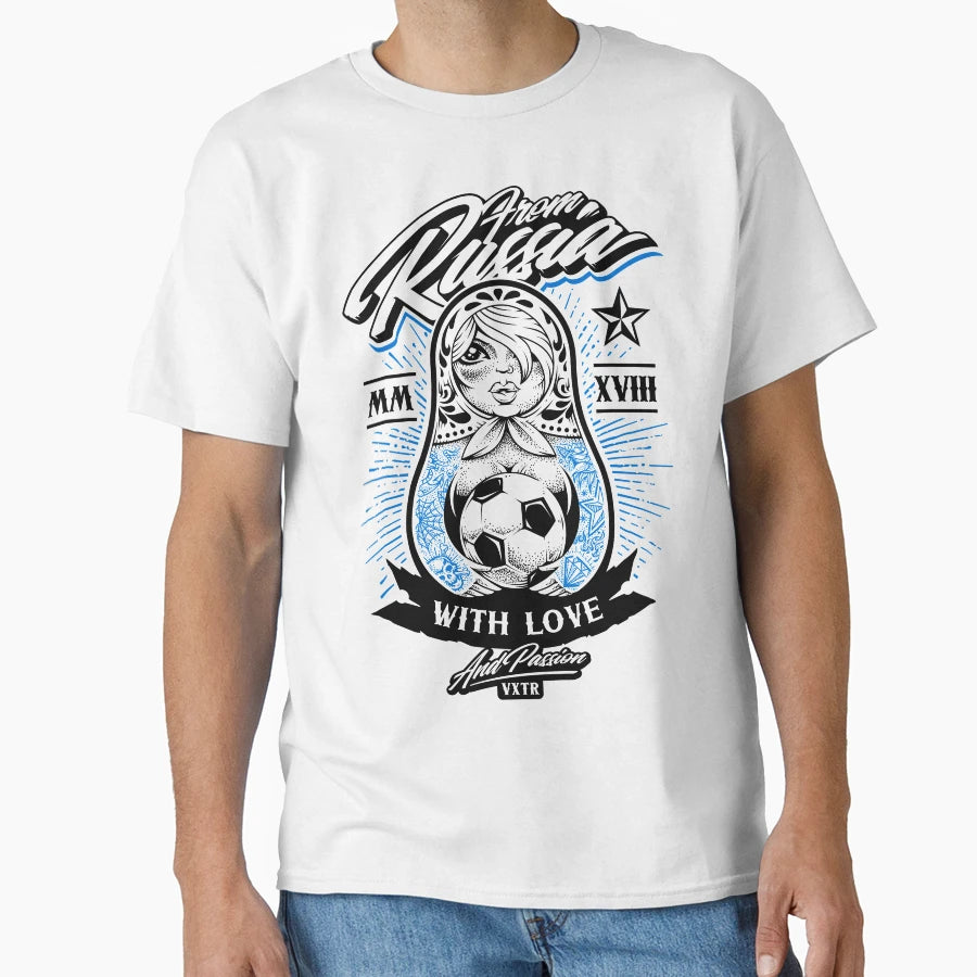 World Soccer Russia T-Shirt - Trendy Graphic for Adults - T-Shirt, Sweatshirt, Hoodie
