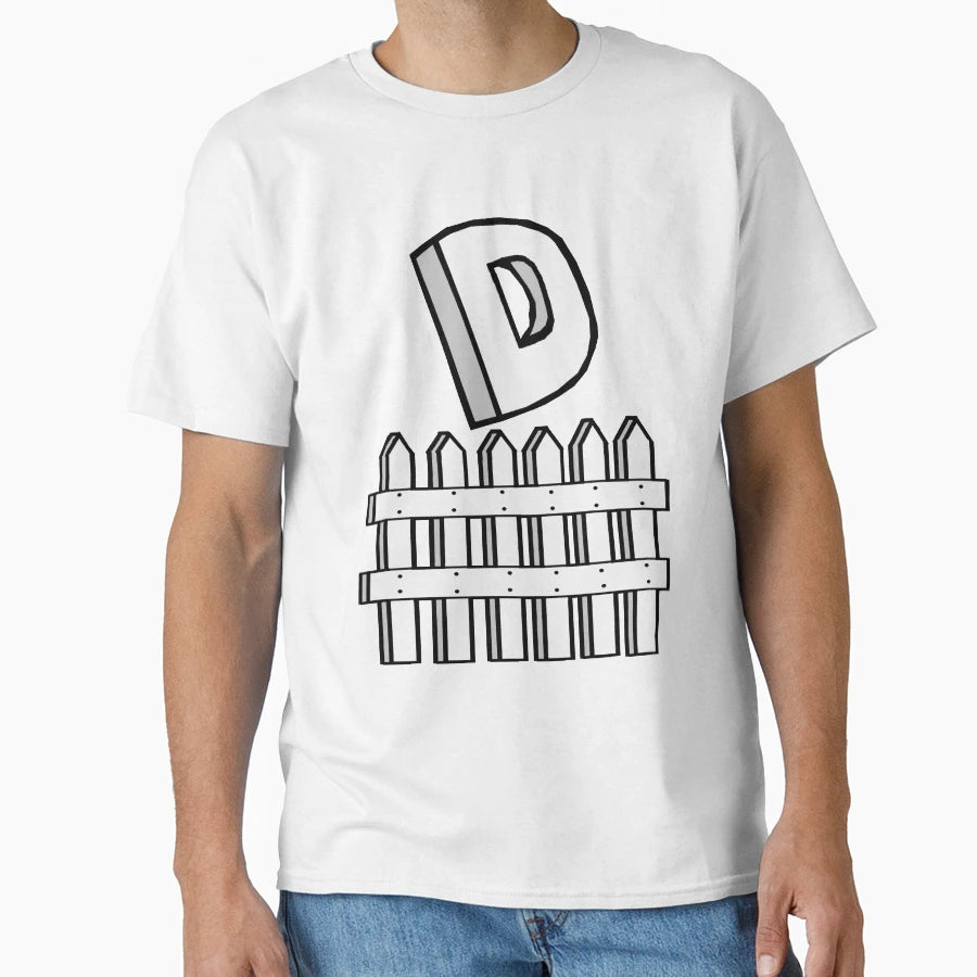 D Fence T-Shirt - Graphic Print for Adults - T-Shirt, Sweatshirt, Hoodie