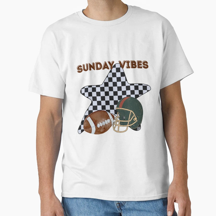 Game Day Football Helmet Sunday Vibes T-Shirt - Streetwear Style for Adults - T-Shirt, Sweatshirt, Hoodie