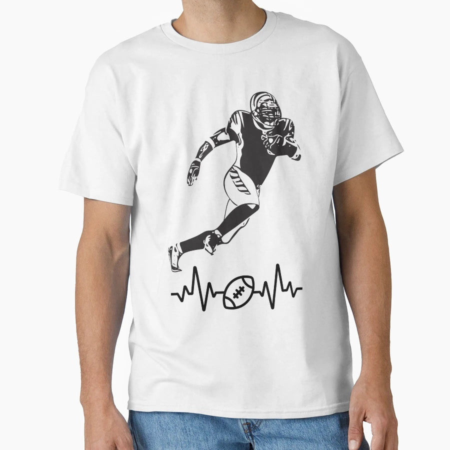 American Football Player T-Shirt - Aesthetic Graphic for Adults - T-Shirt, Sweatshirt, Hoodie