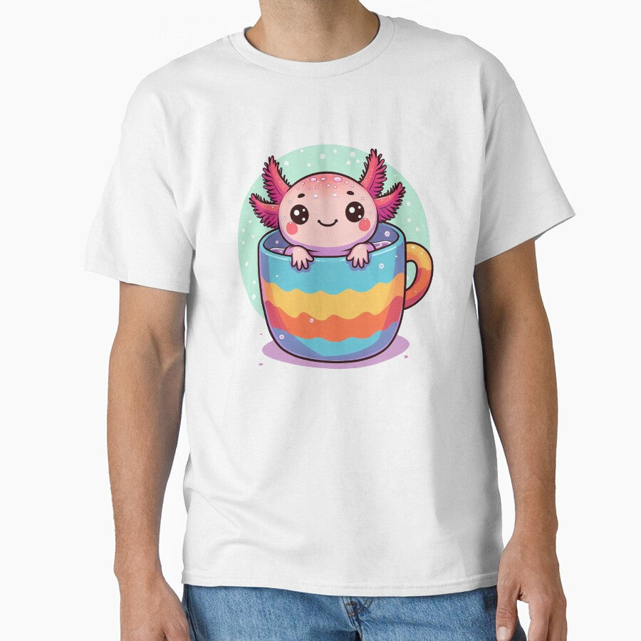 Axolotl in a Cup by istoriadesign - Adult & Kids T-Shirts, Sweatshirts & Hoodies apparel design preview 1