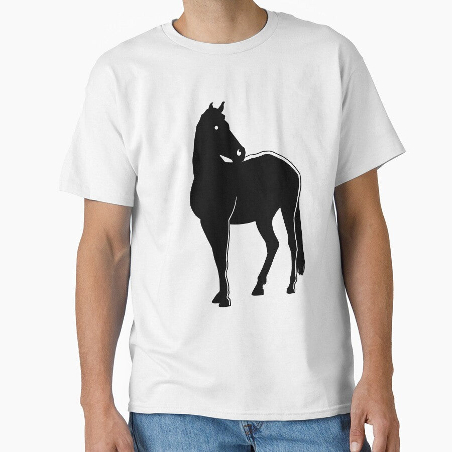Horse Black Silhouette Animal Pet Cool Style by - Adult & Kids T-Shirts, Sweatshirts & Hoodies apparel design preview 1