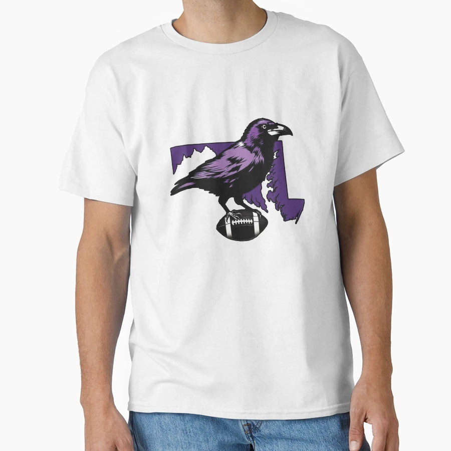 Maryland Raven T-Shirt - Aesthetic Graphic for Adults - T-Shirt, Sweatshirt, Hoodie