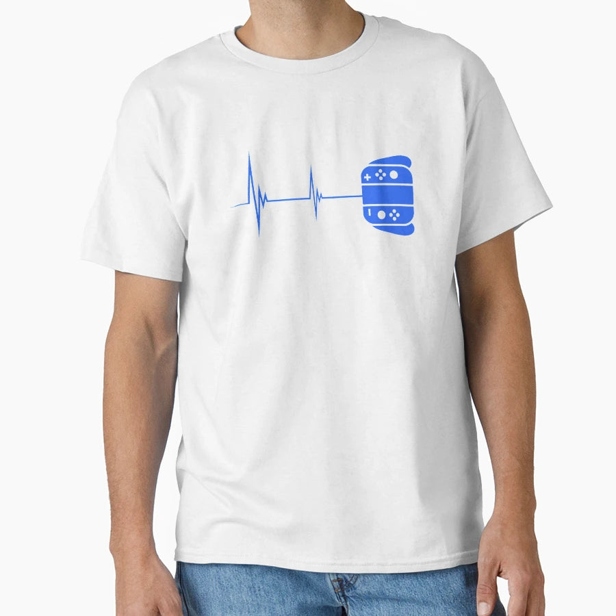 Gamer Heartbeat Video Game Players T-Shirt - Fun Novelty Design Unisex - T-Shirt, Sweatshirt, Hoodie