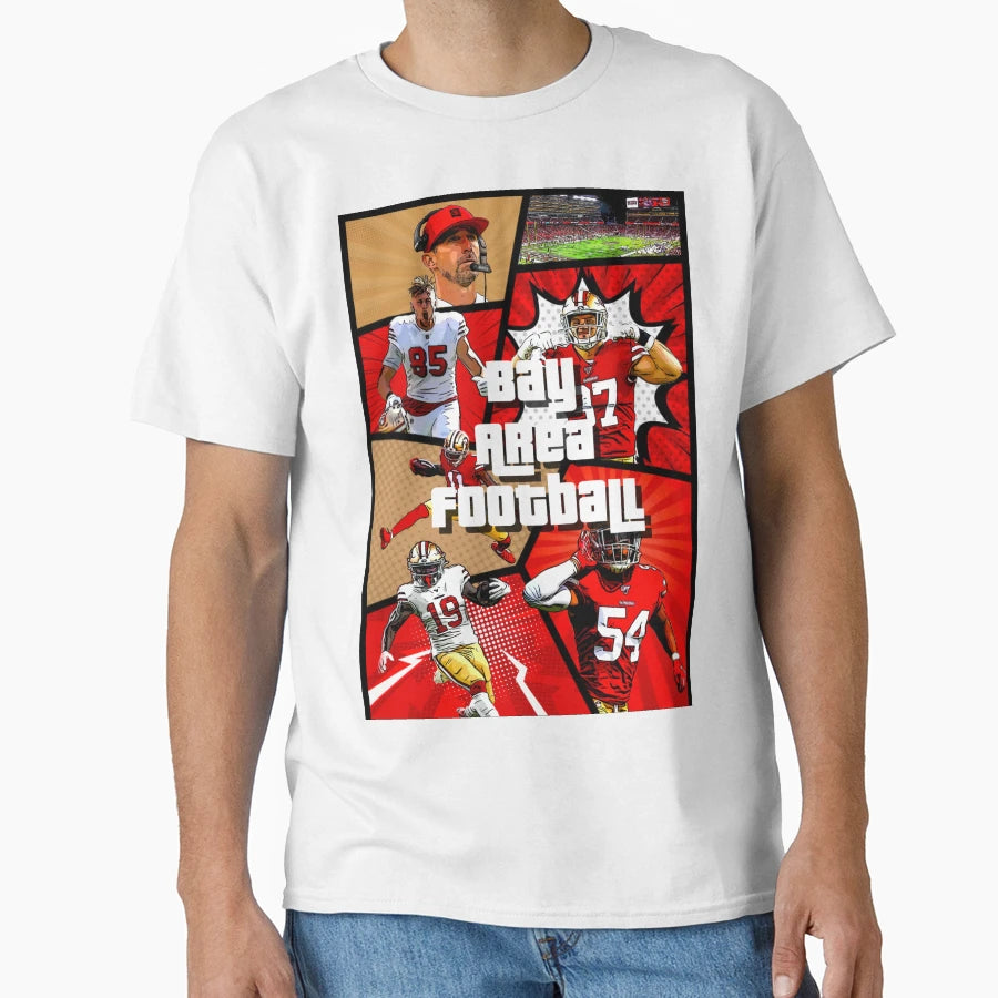 Bay Area Football T-Shirt - Aesthetic Graphic Unisex - T-Shirt, Sweatshirt, Hoodie