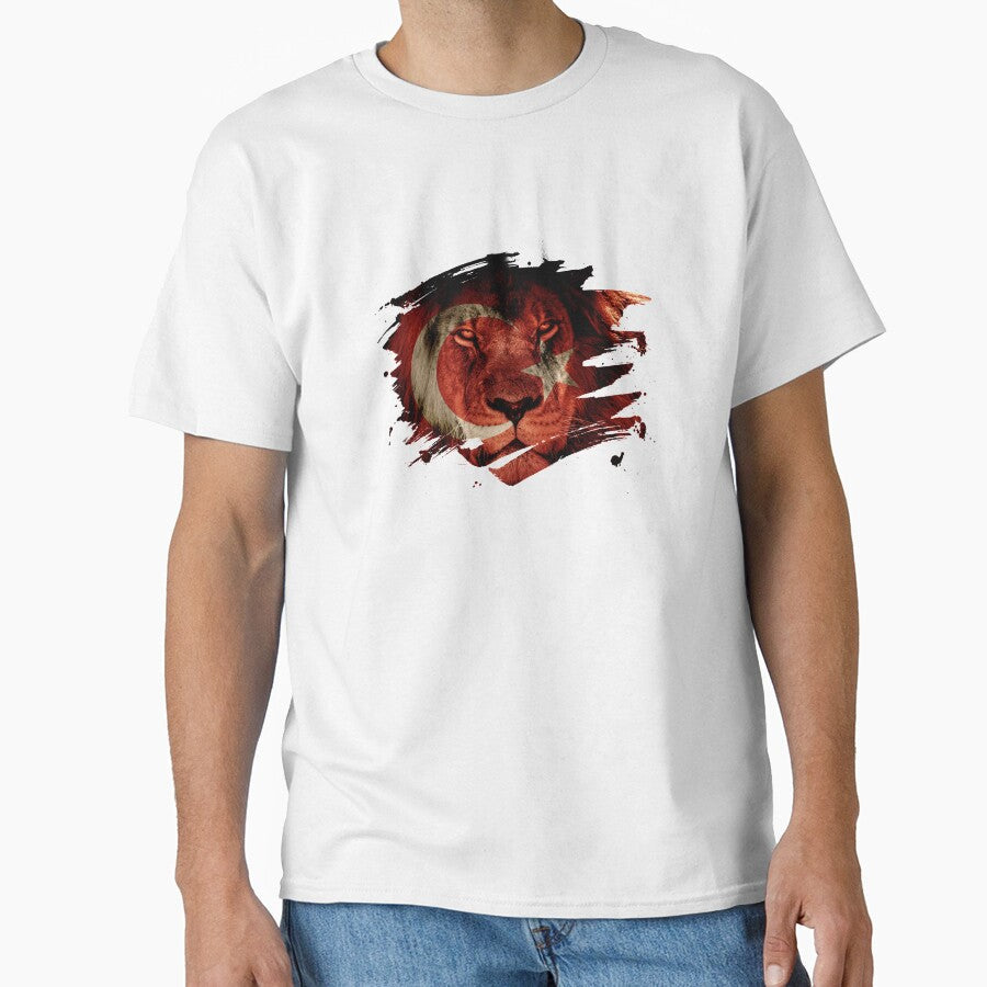 Turkey Flag African Lion Picture by ockshirts - Adult & Kids T-Shirts, Sweatshirts & Hoodies apparel design preview 1