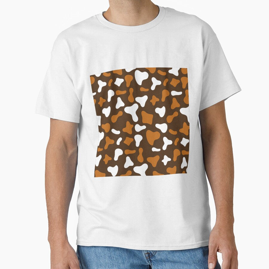 Caramel White Cow Pattern on Brown Holstein by - Adult & Kids T-Shirts, Sweatshirts & Hoodies apparel design preview 1