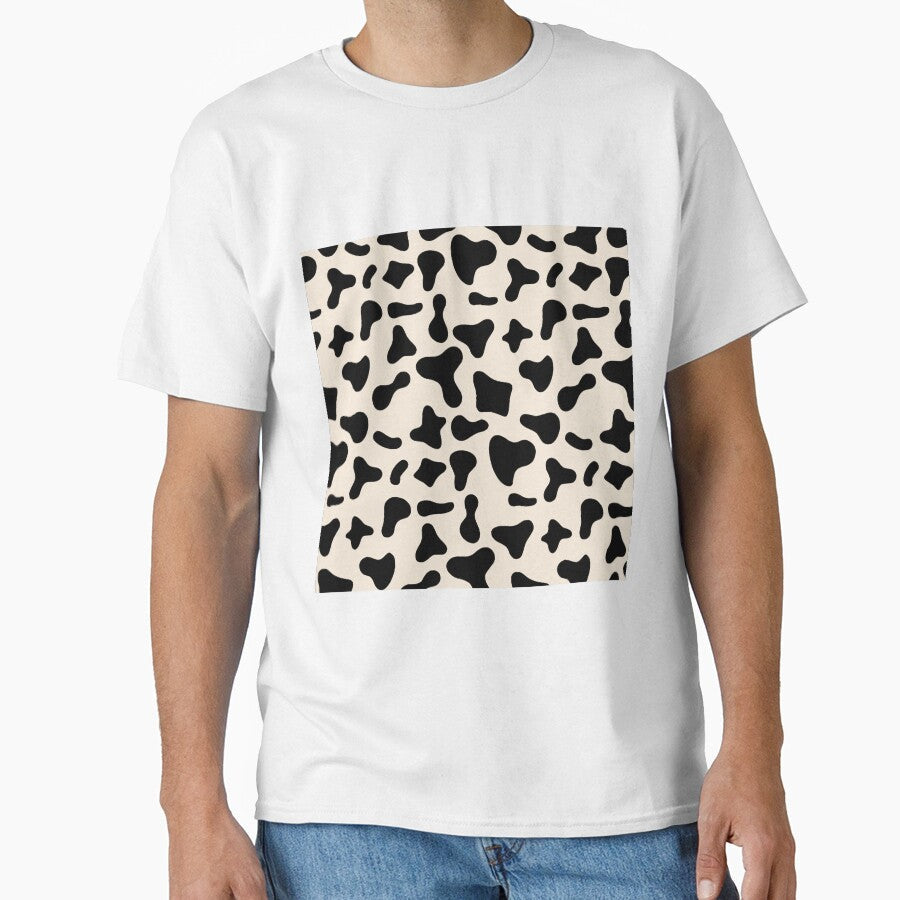 Black Cow Pattern on Milk Holstein by Cow-Print-Stuff - Adult & Kids T-Shirts, Sweatshirts & Hoodies apparel design preview 1