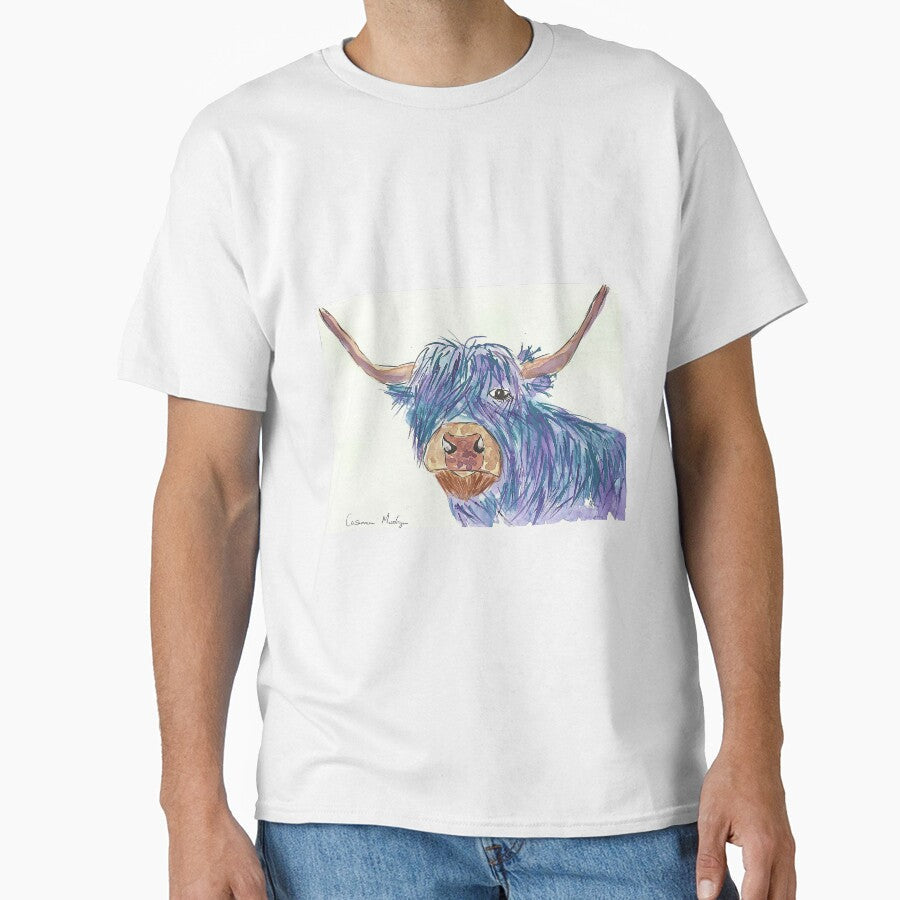 Blue Cow by Casimirasart - Adult & Kids T-Shirts, Sweatshirts & Hoodies apparel design preview 1