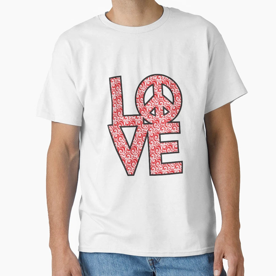 Decorated Peace And Love T-Shirt - Novelty Apparel for Adults - T-Shirt, Sweatshirt, Hoodie