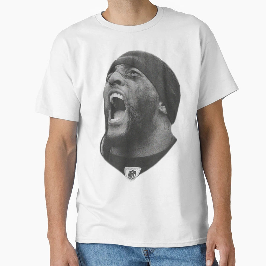 Ray Lewis Shout T-Shirt - Custom Art Print for Adults - T-Shirt, Sweatshirt, Hoodie
