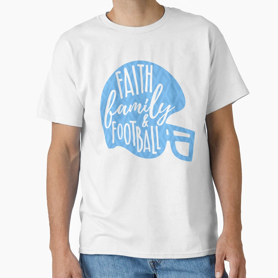 Faith Family Football T-Shirt - Streetwear Style for Adults - T-Shirt, Sweatshirt, Hoodie