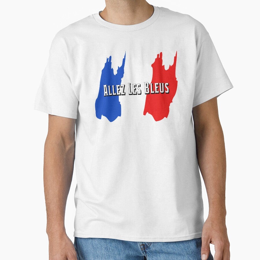 Team France Allez Les Bleus by AntiqueImages - Adult & Kids T-Shirts, Sweatshirts & Hoodies apparel design preview 1