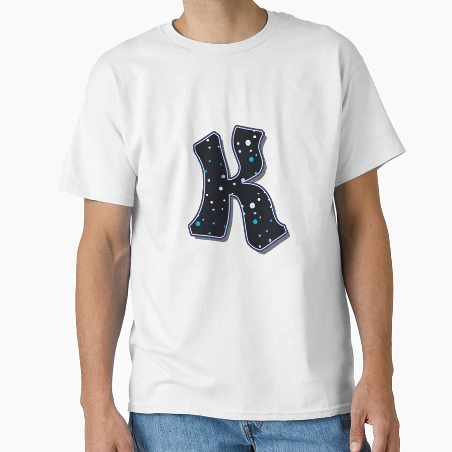 Letter K Dots T-Shirt - Minimalist Print Men Women - T-Shirt, Sweatshirt, Hoodie