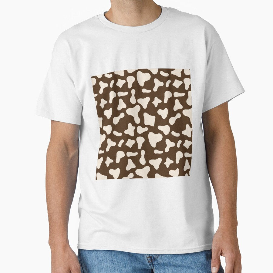 Cream Cow Pattern on Brown Holstein by - Adult & Kids T-Shirts, Sweatshirts & Hoodies apparel design preview 1