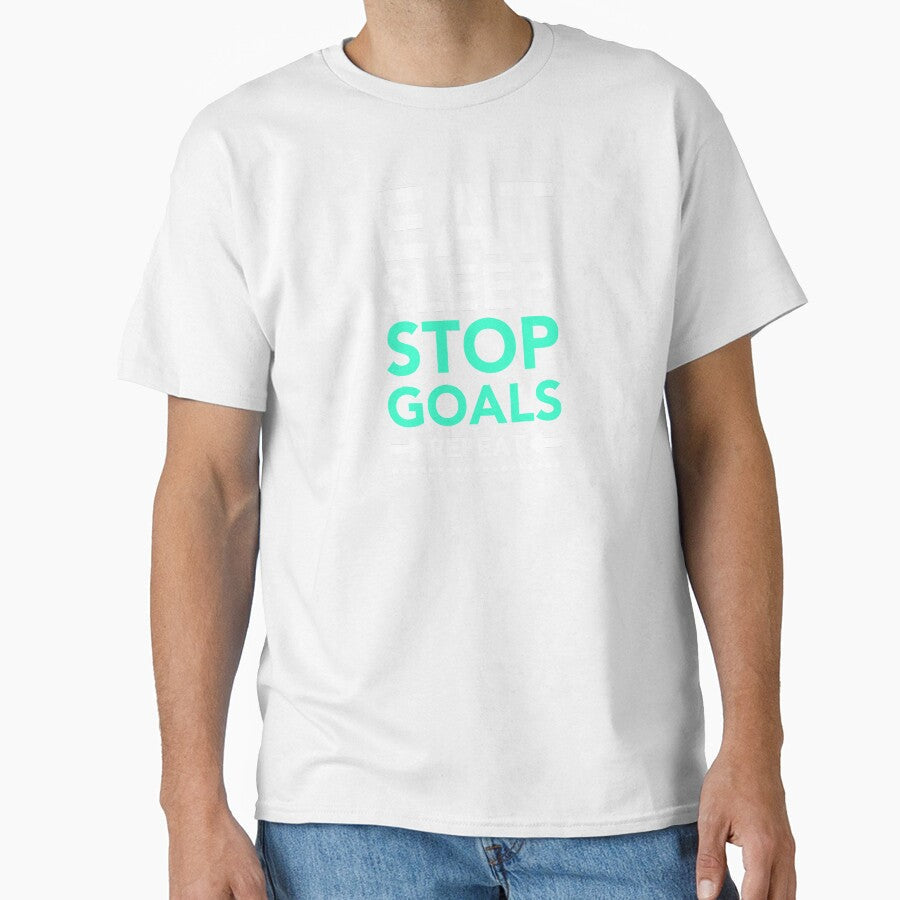 Eat Sleep Stop Goals Repeat by JukeLox - Adult & Kids T-Shirts, Sweatshirts & Hoodies apparel design preview 1