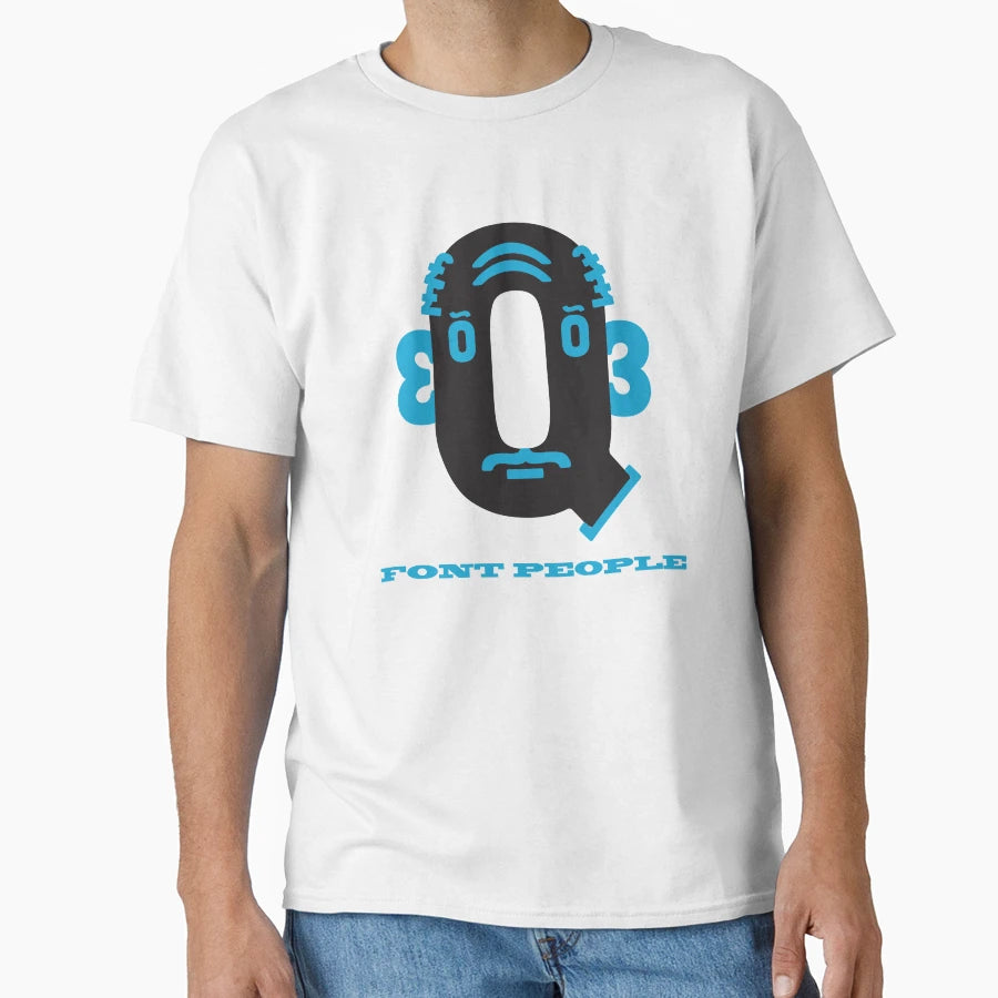Font People Grandpa Q T-Shirt - Minimalist Print for Adults - T-Shirt, Sweatshirt, Hoodie