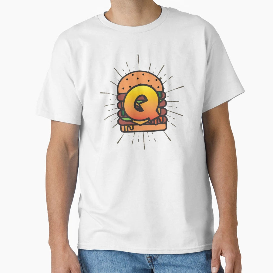 Monogram Q Juicy Cheeseburger T-Shirt - Trendy Graphic Men Women - T-Shirt, Sweatshirt, Hoodie