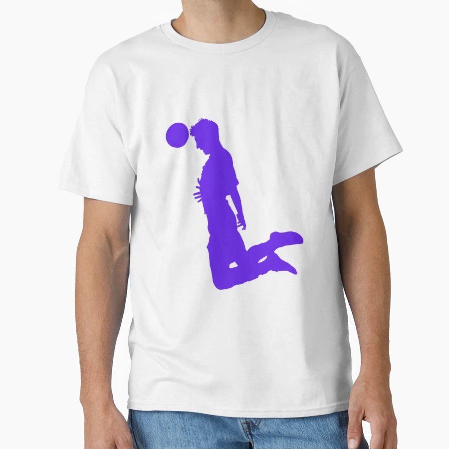 Football Blue Header Player Ball Your T-Shirt - Unique Graphic Men Women - T-Shirt, Sweatshirt, Hoodie