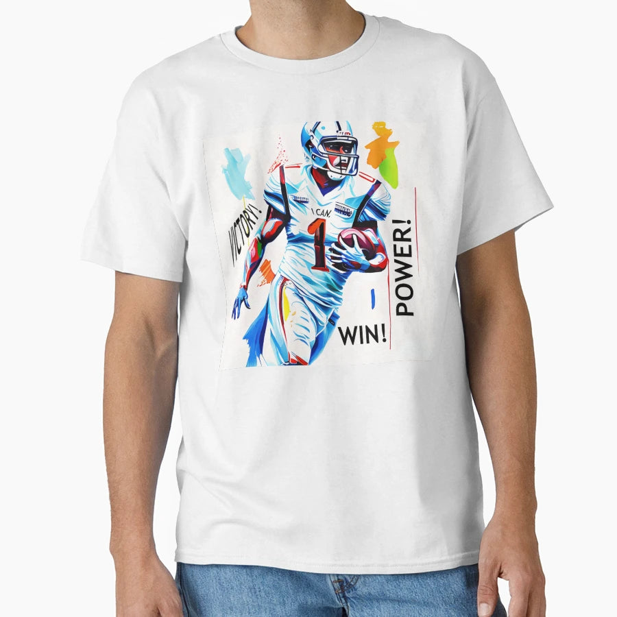 Football Victory Power Win I Can T-Shirt - Custom Art Print Men Women - T-Shirt, Sweatshirt, Hoodie