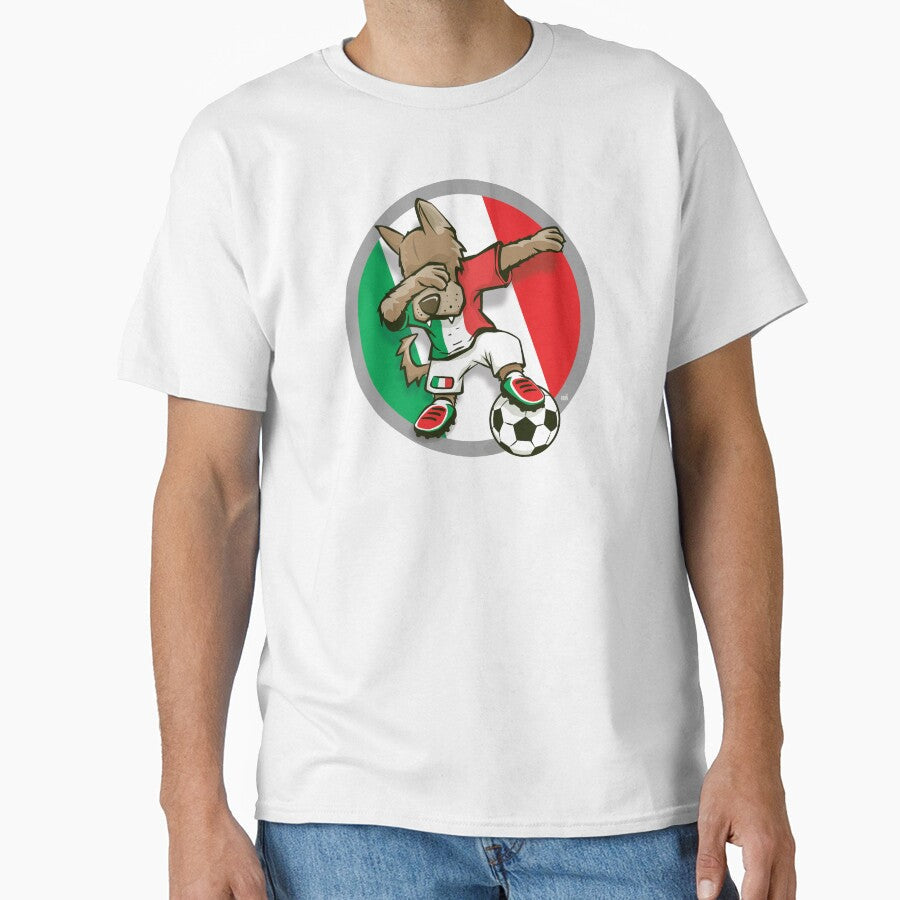 Football Dabbing Dog Italy by m. i. - Adult & Kids T-Shirts, Sweatshirts & Hoodies apparel design preview 1