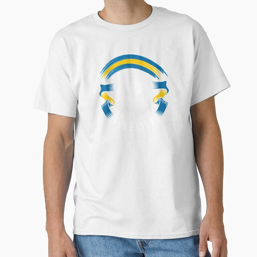 Sweden Football Soccer Fan Flag by ockshirts - Adult & Kids T-Shirts, Sweatshirts & Hoodies apparel design preview 1