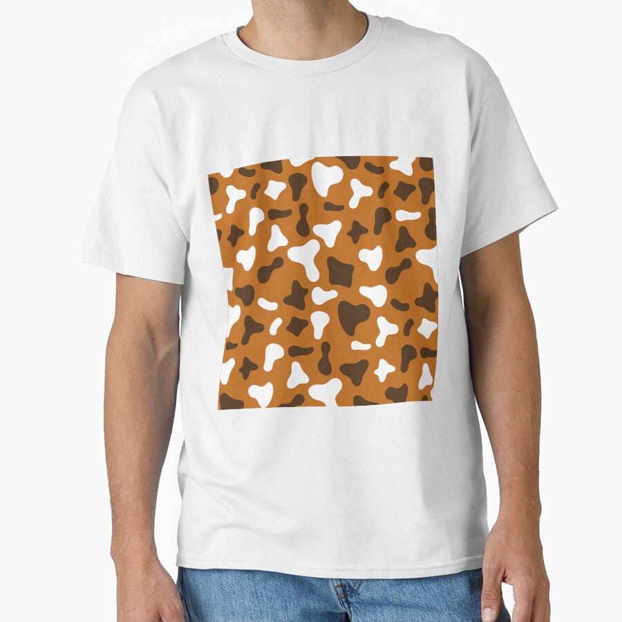 Brown White Cow Pattern on Caramel Holstein by - Adult & Kids T-Shirts, Sweatshirts & Hoodies apparel design preview 1