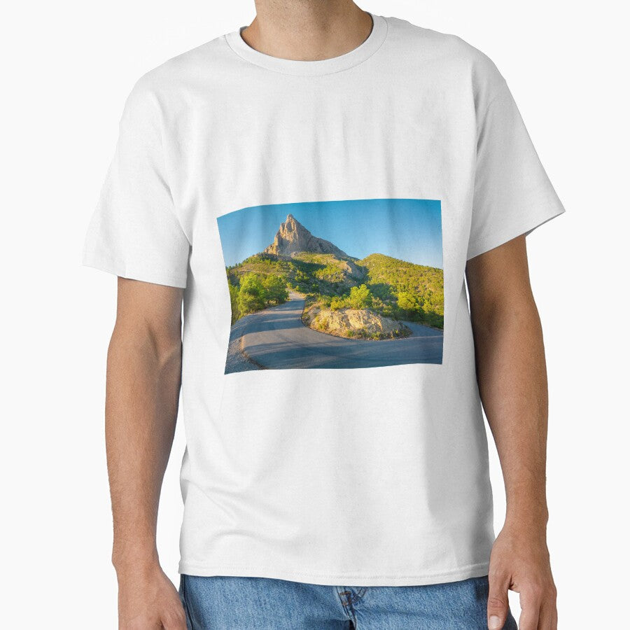 Mountain road hairpin bend by Ralph Goldsmith - Adult & Kids T-Shirts, Sweatshirts & Hoodies apparel design preview 1