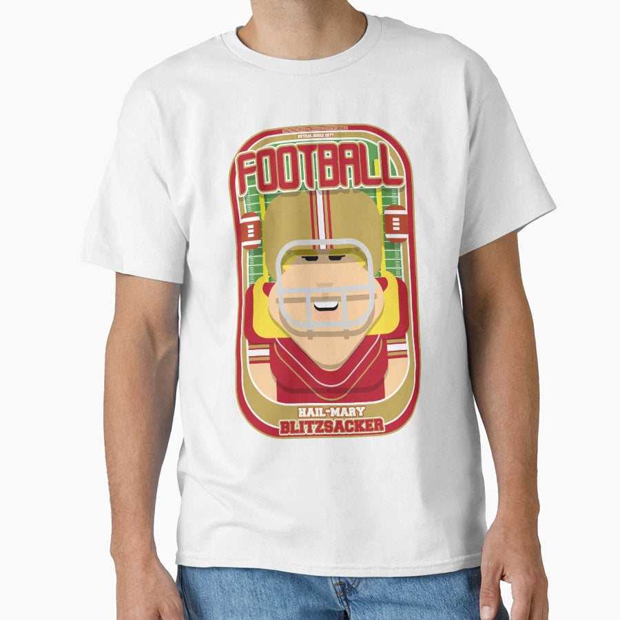 American Football Red And Gold T-Shirt - Fun Novelty Design for Adults - T-Shirt, Sweatshirt, Hoodie