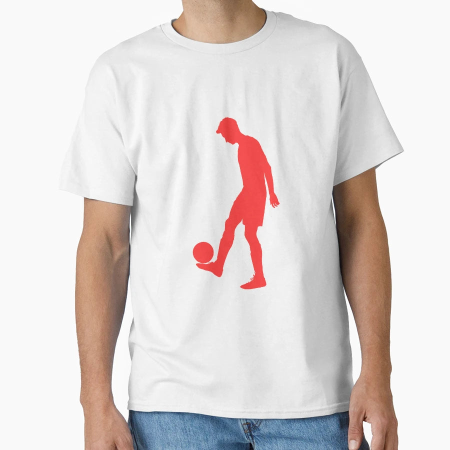 Football Red Dribbler Player Ball Your T-Shirt - Graphic Print Men Women - T-Shirt, Sweatshirt, Hoodie