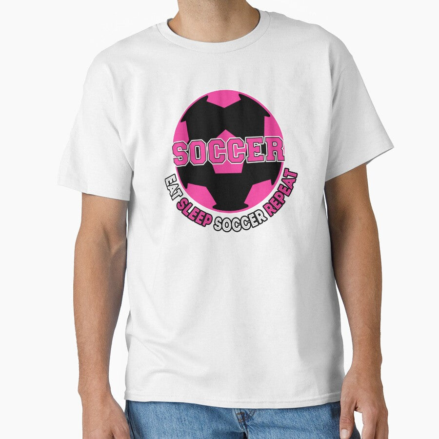 Eat Sleep Soccer Repeat for Girls Women Gift by - Adult & Kids T-Shirts, Sweatshirts & Hoodies apparel design preview 1