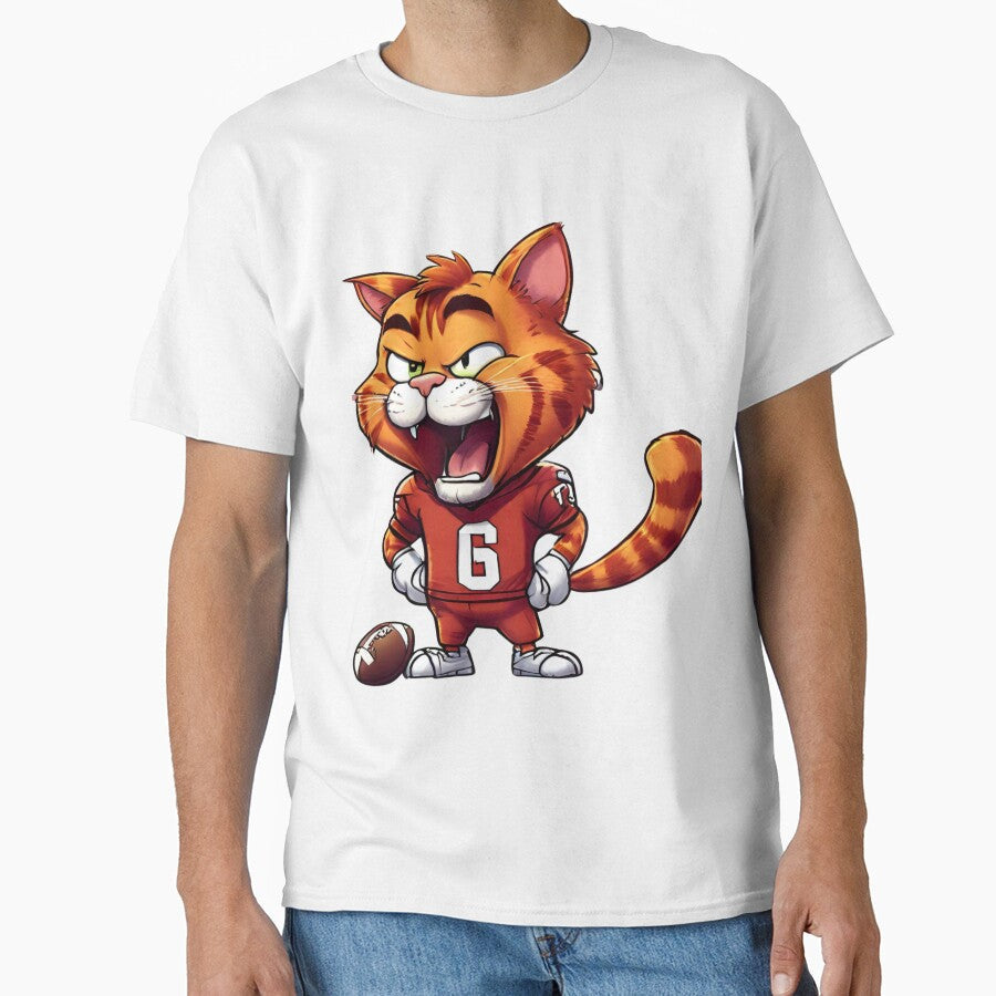 Happy Garfie in soccer player costume, fan art - Adult & Kids T-Shirts, Sweatshirts & Hoodies apparel design preview 1