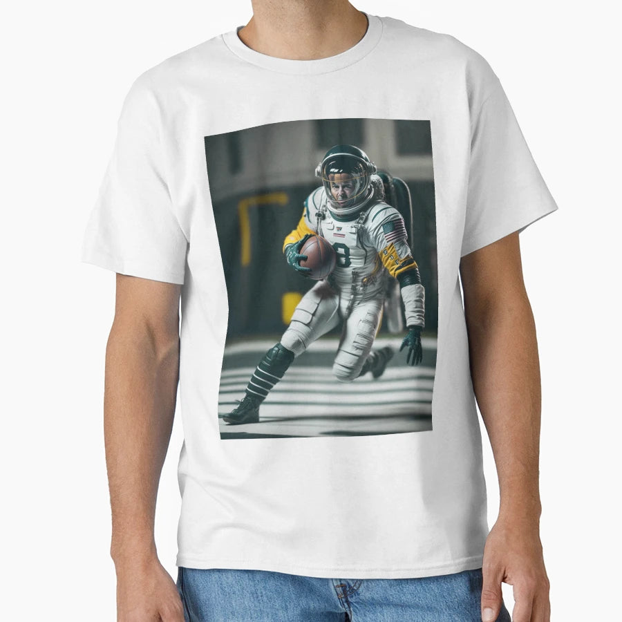 Astronaut Hugby Player T-Shirt - Graphic Print Unisex - T-Shirt, Sweatshirt, Hoodie