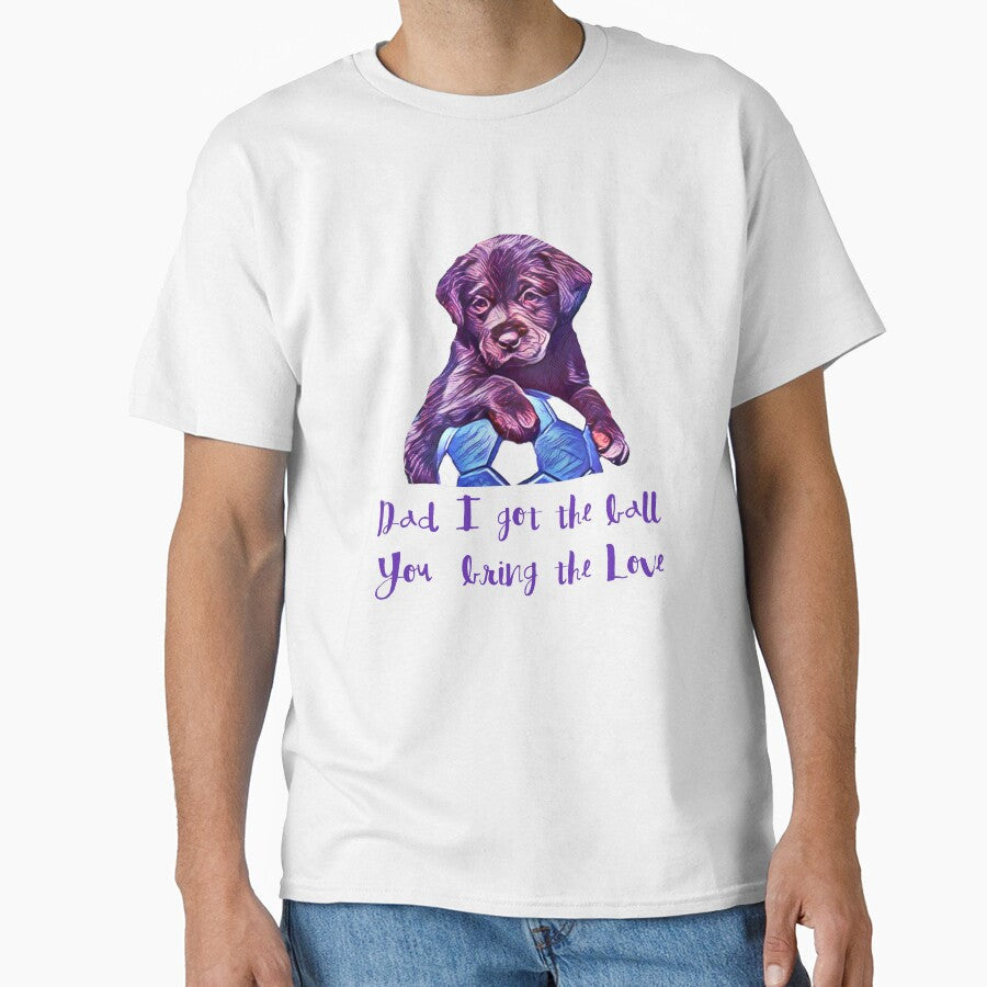 Funny Dog Dad Soccer Puppy Lover Gift by - Adult & Kids T-Shirts, Sweatshirts & Hoodies apparel design preview 1