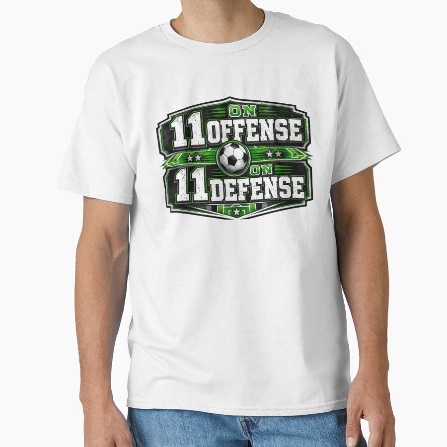 Soccer 11 on Offense by Designs That Score - Adult & Kids T-Shirts, Sweatshirts & Hoodies apparel design preview 1