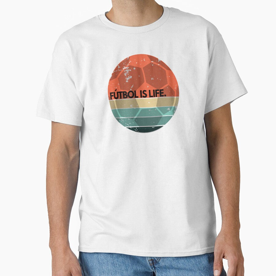 Futbol is life fútbol americano lasso design vintage - Adult & Kids T-Shirts, Sweatshirts & Hoodies apparel design preview 1