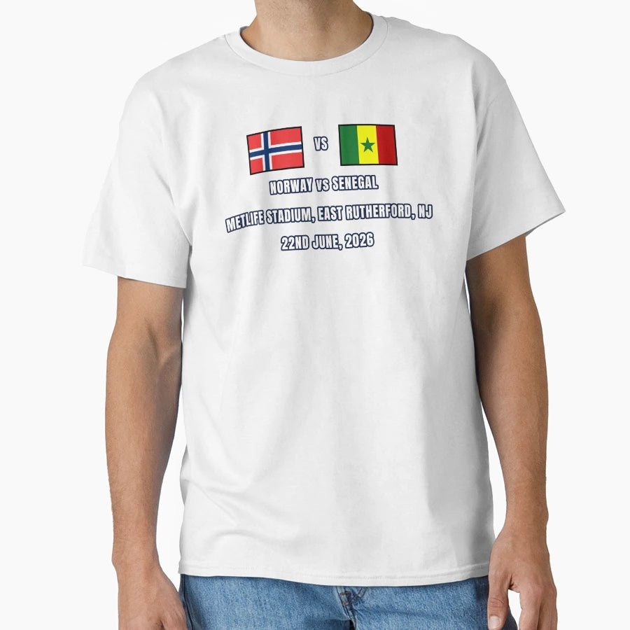 Norway Vs Senegal 22 June 2026 T-Shirt - Trendy Graphic for Adults - T-Shirt, Sweatshirt, Hoodie