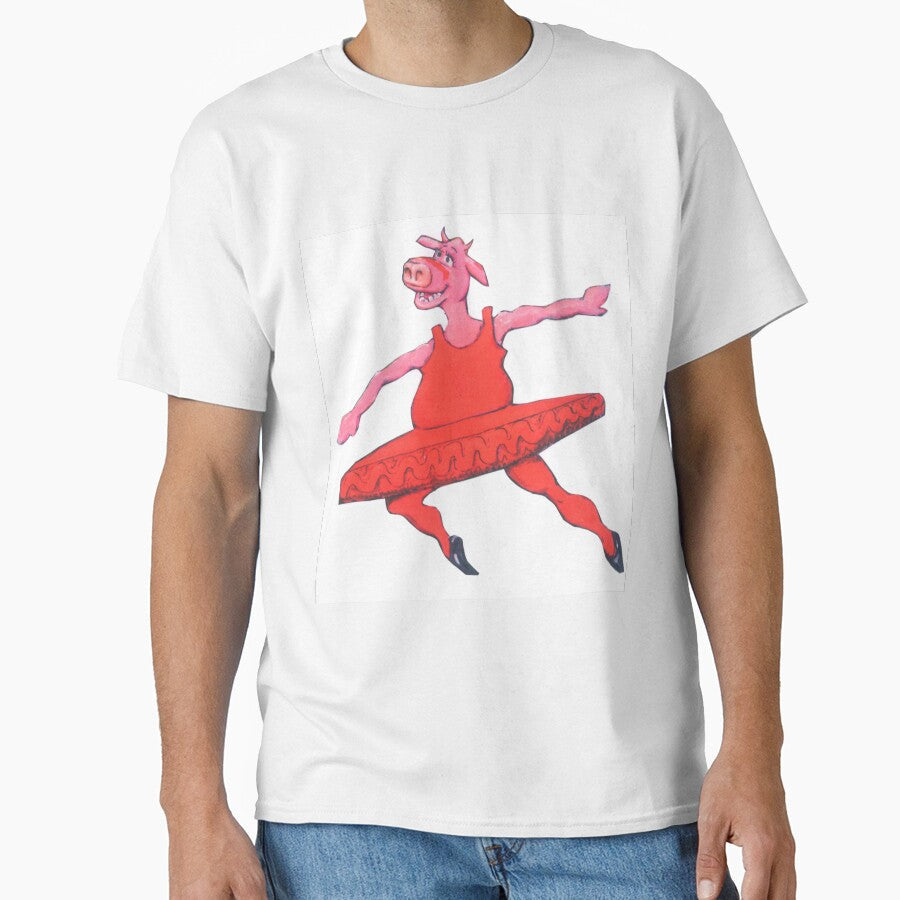 Beautiful Cow Performs Ballet by sneakycows - Adult & Kids T-Shirts, Sweatshirts & Hoodies apparel design preview 1