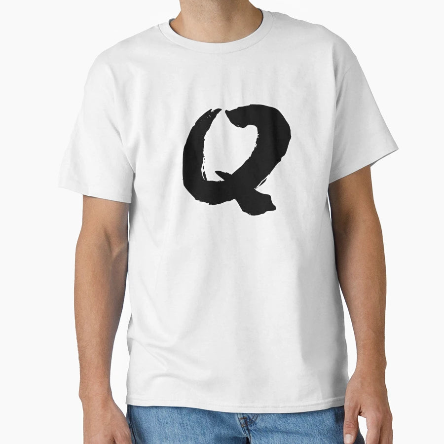 Q Slogan Handwriting Text T-Shirt - Trendy Graphic for Adults - T-Shirt, Sweatshirt, Hoodie
