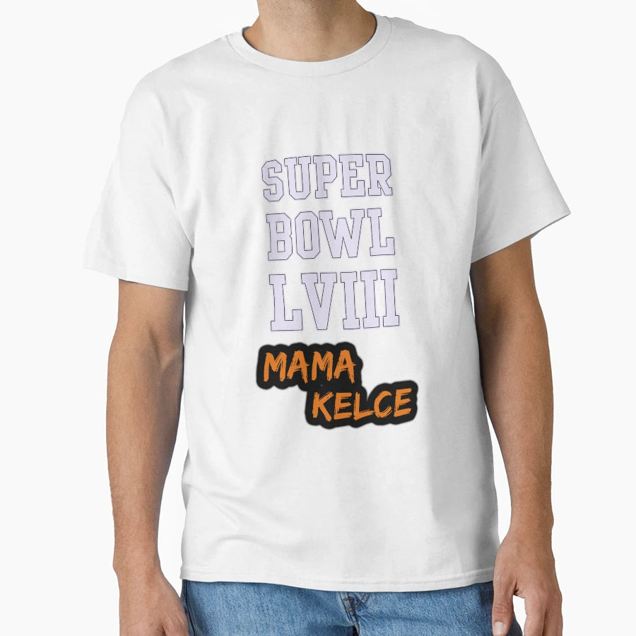 Super Bowl Lviii Mama Kelce Kylie T-Shirt - Minimalist Print for Adults - T-Shirt, Sweatshirt, Hoodie