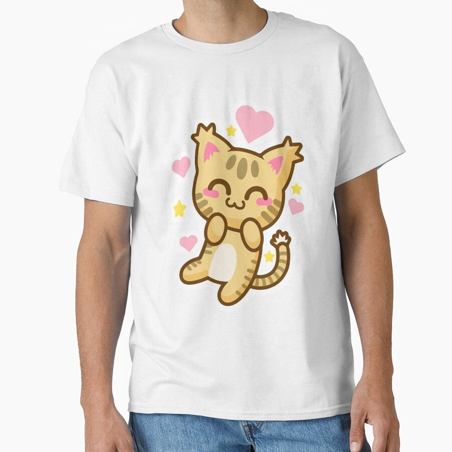 Cute Happy Kitty Cat by AllStarMerch - Adult & Kids T-Shirts, Sweatshirts & Hoodies apparel design preview 1