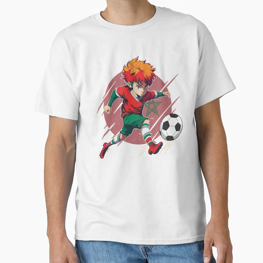 Moroccan Football Jersey Amateur T-Shirt - Aesthetic Graphic for Adults - T-Shirt, Sweatshirt, Hoodie